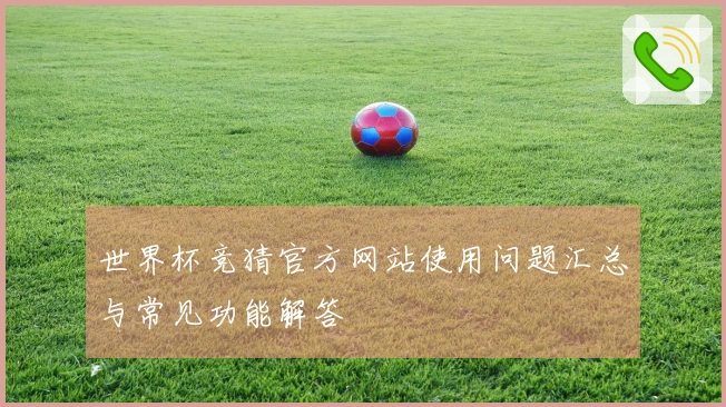 世界杯竞猜官方网站使用问题汇总与常见功能解答